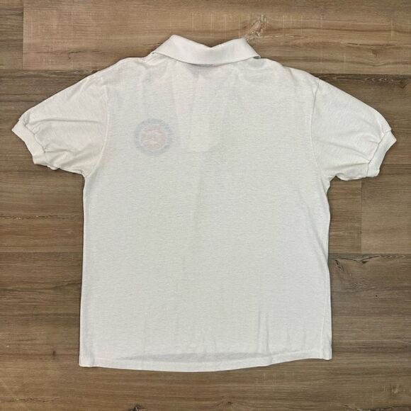 Vintage 90s Screen Stars Chicago Cubs MLB White Polo Shirt Men’s Medium USA - Picture 5 of 5